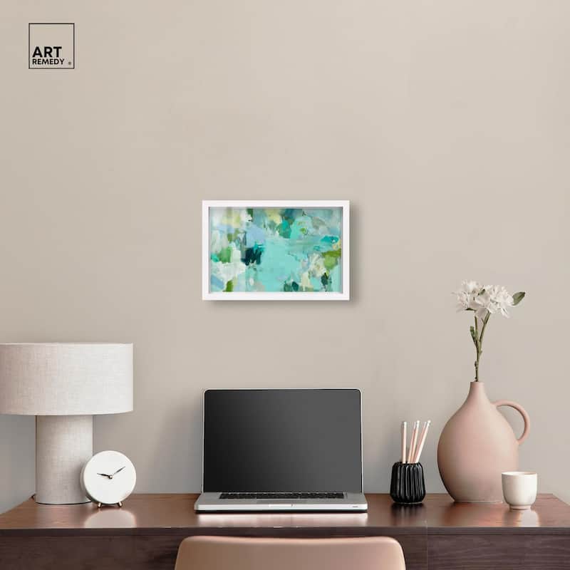 Alista Green Blues Shadowbox by Art Remedy
