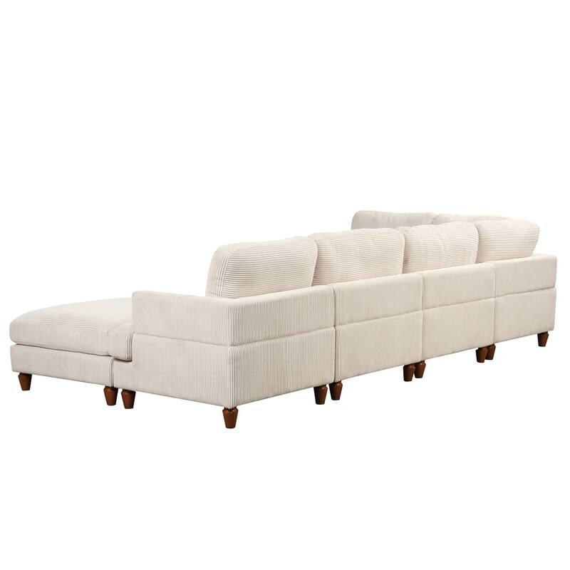 Modular Sectional Sofa with Ottoman L Shaped Corner Sectional