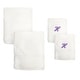 preview thumbnail 16 of 27, Sweet Kids 2-piece White Turkish Cotton Bath and Hand Towel Set with Lavender Purple Monogrammed Initial white/purple h