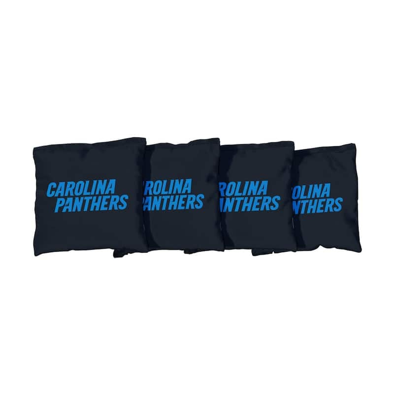 Carolina Panthers NFL Football Black Cornhole Bags - Corn Filled
