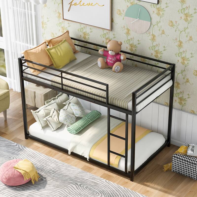 Metal Bunk Bed, Low Bunk Bed With Ladder