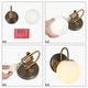 preview thumbnail 27 of 34, Aladari Modern Gold 3-Light Bathroom Vanity Lights Opal Glass Wall Sconces