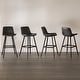 preview thumbnail 92 of 103, LUE BONA Modern Industrial Counter Stools Faux Leather Upholstered Counter Height Bar tools with Back