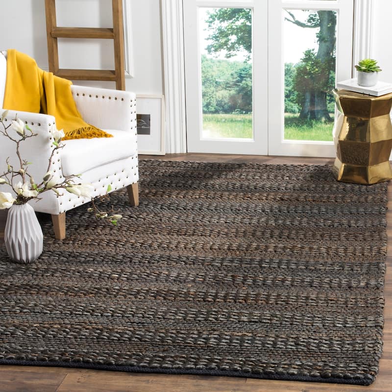 SAFAVIEH Handmade Natural Fiber Zaniyah Jute Rug - 2'3" x 4' - Charcoal