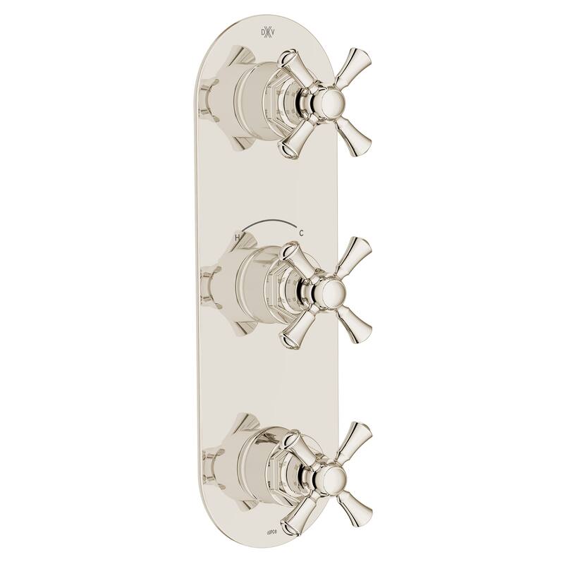 DXV Oak Hill 3-Handle Slim Valve with Cross Handles