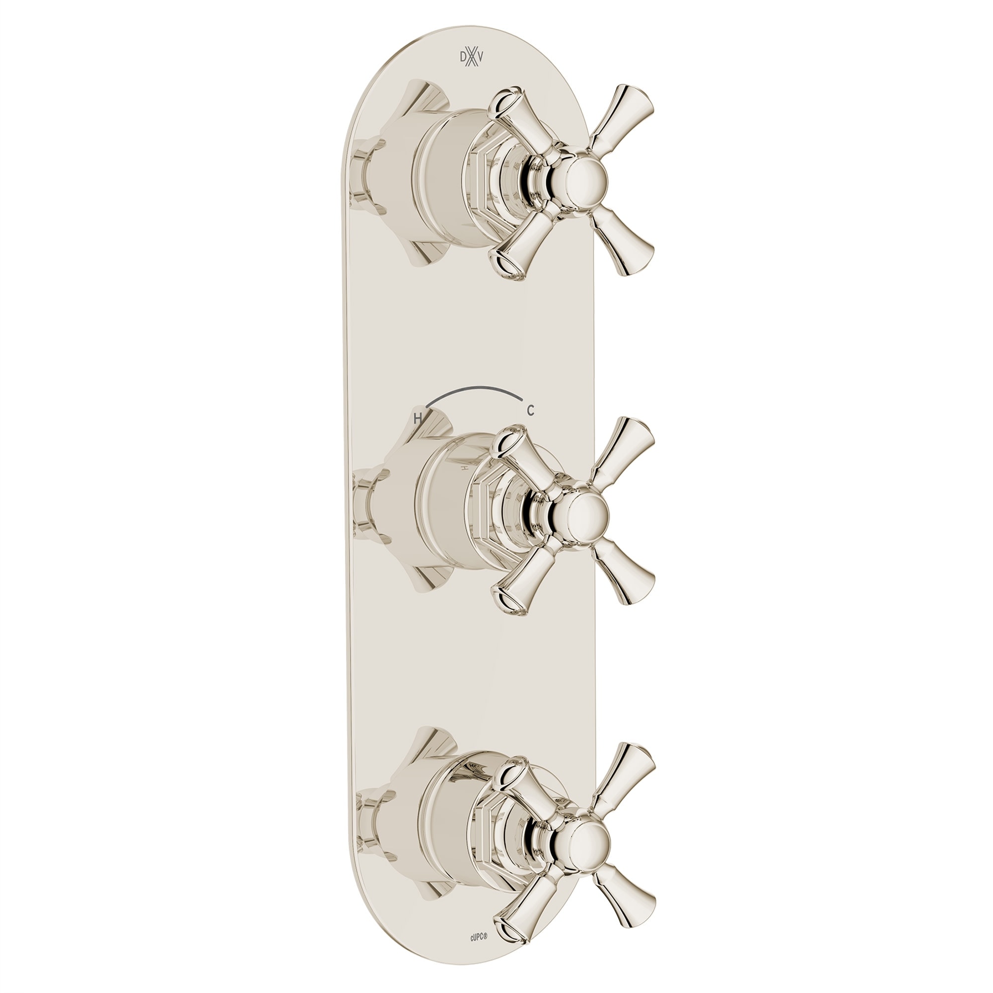 DXV Oak Hill 3-Handle Slim Valve with Cross Handles
