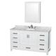 Option White / White Carrara Marble Top / Brushed Chrome