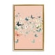 preview thumbnail 10 of 26, Stupell Blush Butterflies over Pink Framed Floater Canvas Wall Art Design By Petal Prints Design 25 x 17 - Gold