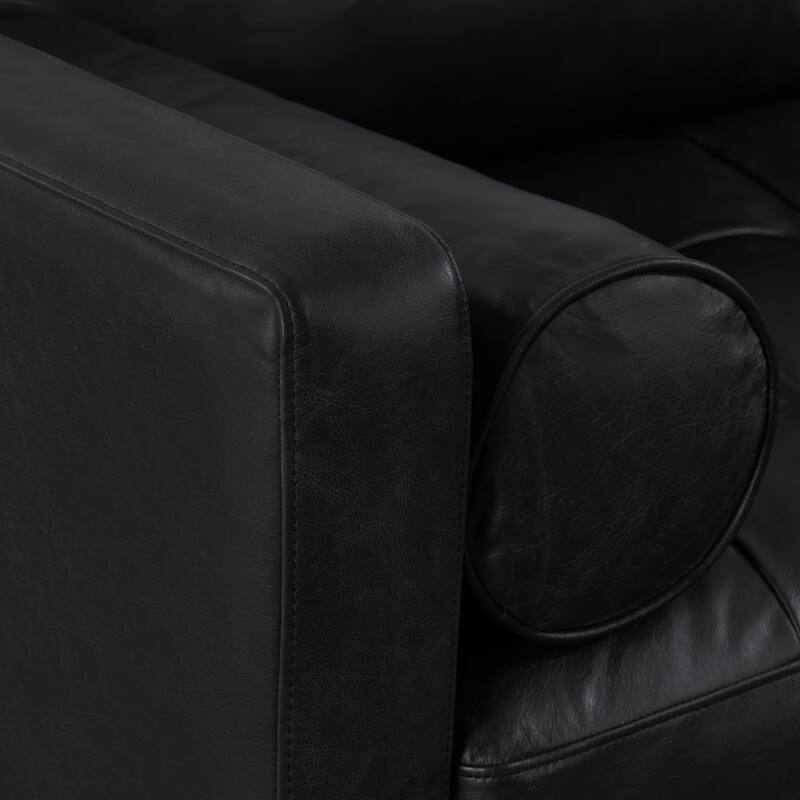 Poly & Bark Napa 104.5" Right-facing Sectional Sofa - Full Grain Genuine Italian Leather