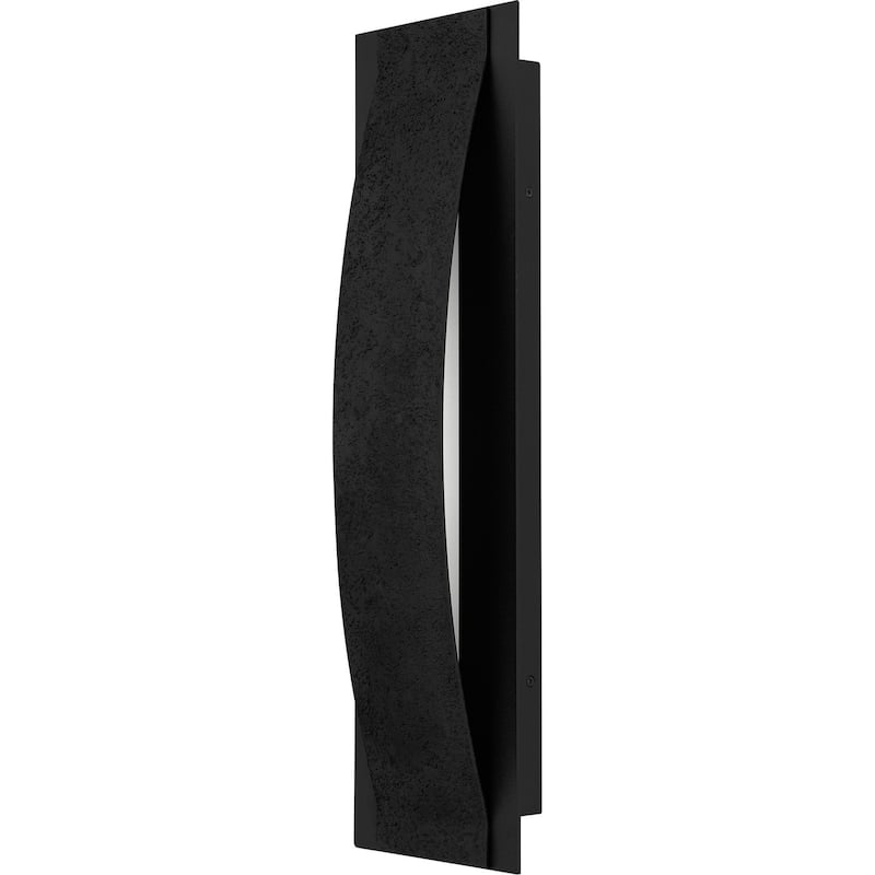 Earth Black LED Outdoor Wall Lantern from the Onyx Collection - Earth Black