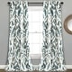 preview thumbnail 18 of 20, Porch & Den Mayview Room Darkening Window Curtain Panel Pair 84 Inches - White & Green