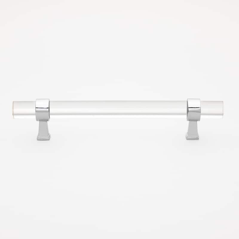 GlideRite 5-Pack 6-5/16 in. Center Clear Acrylic Polished Chrome Pulls - Polished Chrome