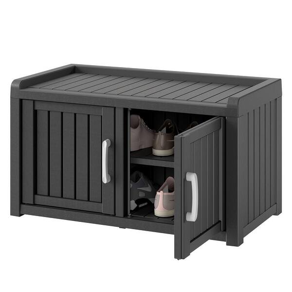120 Gal. Double Door Locker with 2 Barn Doors Indoor and Outdoor ...