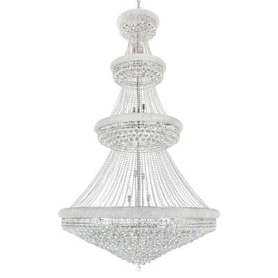 Empire 42 Light Down Chandelier With Chrome Finish