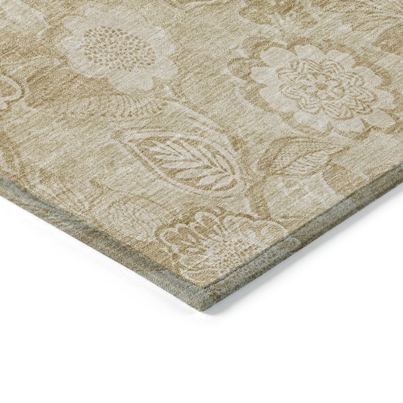 HomeRoots Floral Transitional Rectangle Outdoor Rug