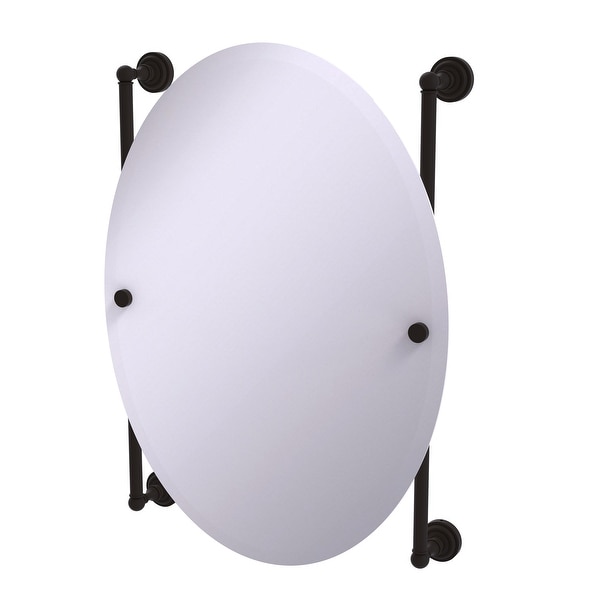Allied Brass Dottingham Collection Oval Frameless Rail Mounted Mirror