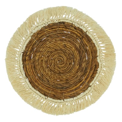 Raffia Abaca Design Table Placemats (Set of 4) - 16"