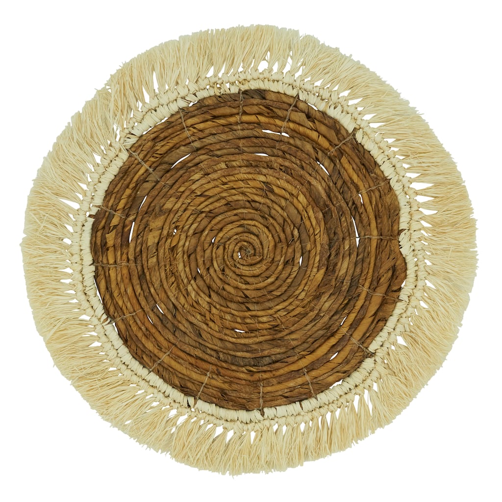 Raffia Abaca Design Table Placemats (Set of 4) - 16"