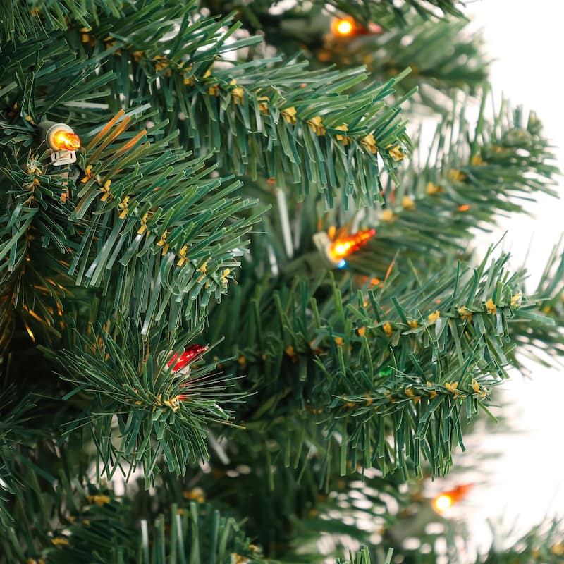 National Tree Company 6 ft. Pre-lit Acacia Christmas Tree, 300 Multi Color Lights - 6 Foot