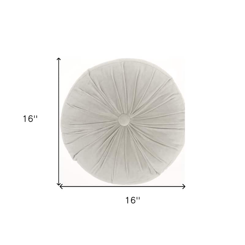 HomeRoots 16" X 16" Light Pink Round Velvet Throw Pillow