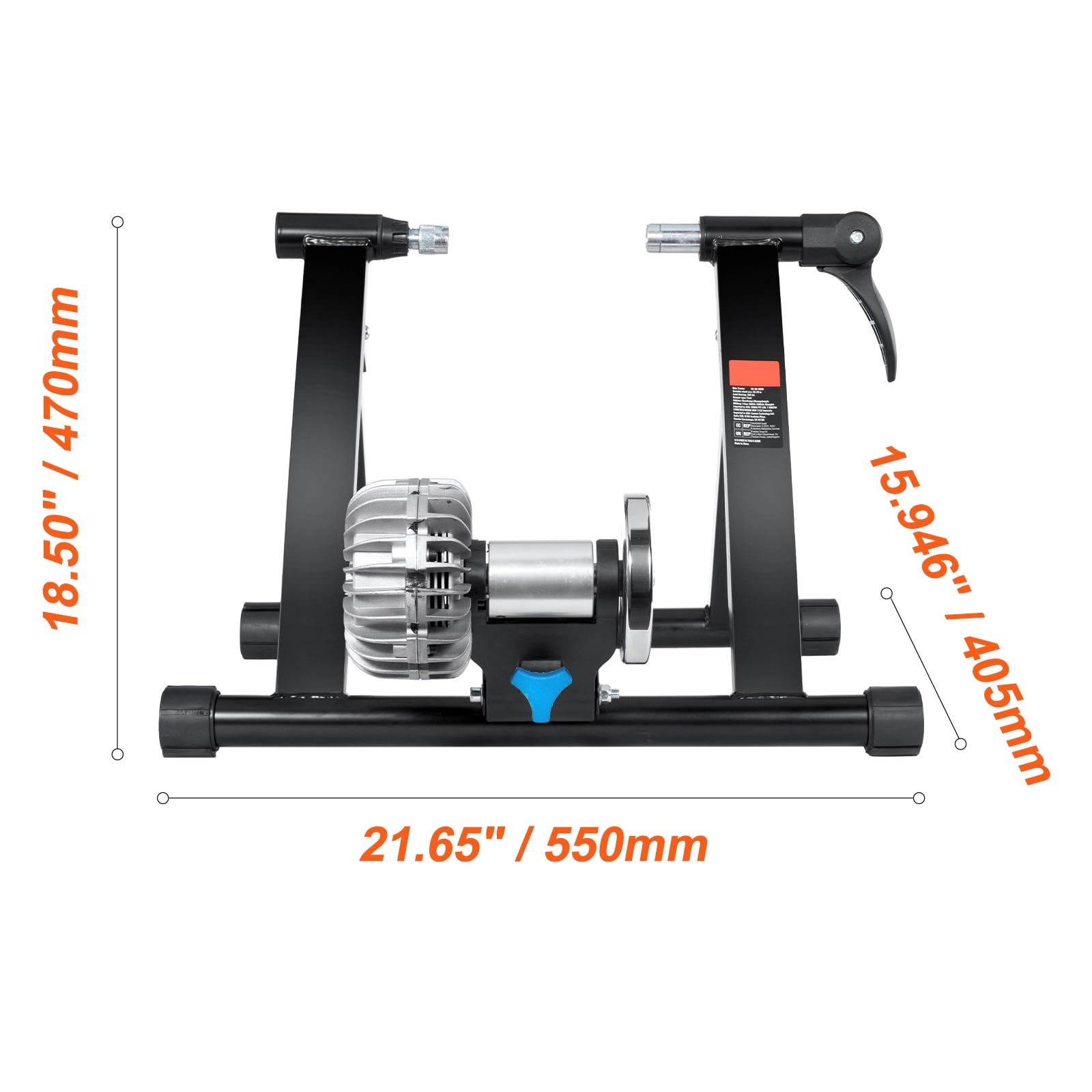 stationary bicycle stand Bike Trainer, Magnetic for Indoor Exercise Riding, 26-29" & 700C Wheels, Quick Release Skewer & Front Wheel Riser Block Included : Sports & Outdoors Just clamp the trainer onto your rear wheel Sportneer - Brandclub - Sportneer