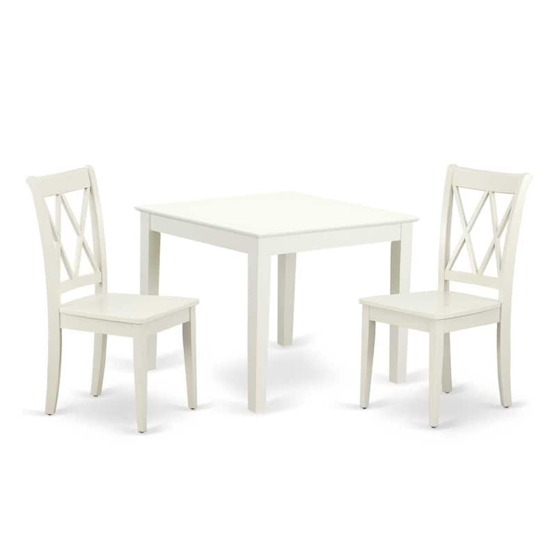 Square Table Set 3-Piece Dining Set - Modern Bistro Table & Chairs