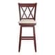 preview thumbnail 16 of 65, Eleanor Double X Back Wood Swivel Bar Stool by iNSPIRE Q Classic
