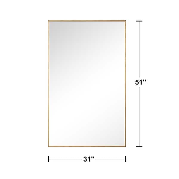 dimension image slide 9 of 13, Modern Framed Full Length Mirror