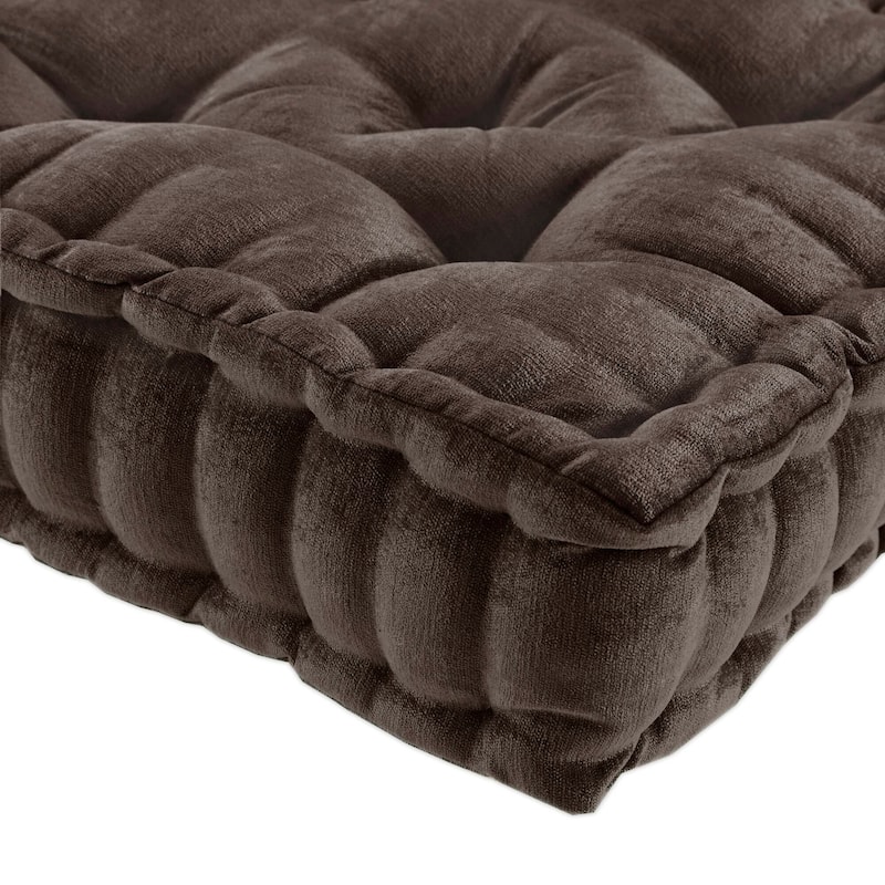 Intelligent Designs Azza Poly Chenille Square Floor Pillow Cushion