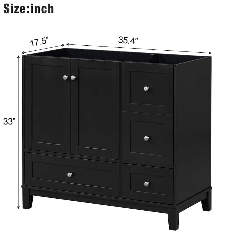 36 inch MDF Freestanding Bathroom Vanity without Counter Top
