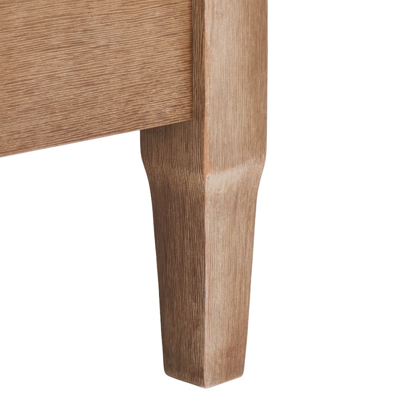 SAFAVIEH Couture Freida Wood Patio Arm Chair - 31.4" W x 35.6" L x 32.6" H - 31"W x 36"D x 33"H