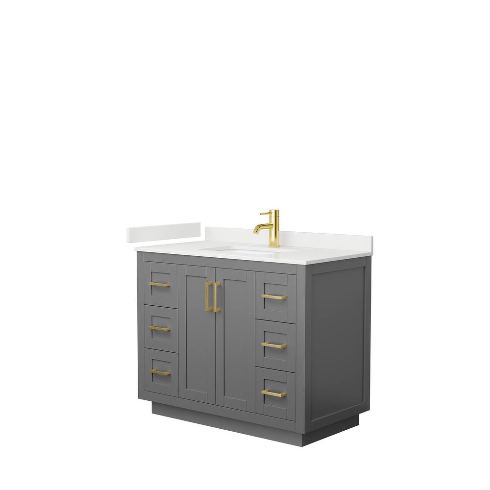 Miranda 42-inch Single Vanity, Quartz Top