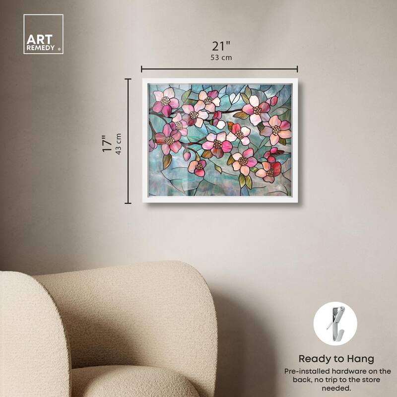 Shimmering Spring Blossoms I Shadowbox by Art Remedy