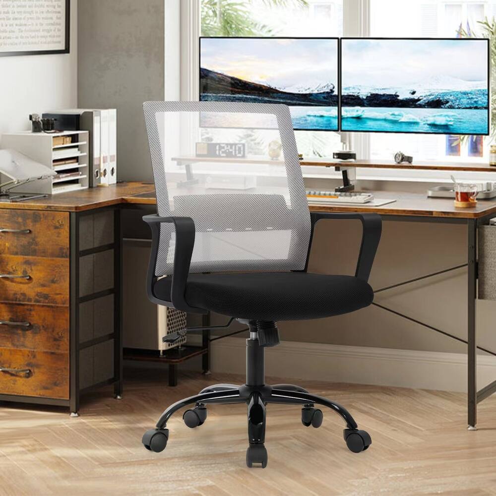 Addison Modern Adjustable Height Ergonomic Swivel Office Chair with Lumbar Support