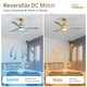 preview thumbnail 67 of 97, Sofucor 48/52 Inch Wood Ceiling Fan with Light and Remote/Smart App Voice Control, Dimmable Lights Included