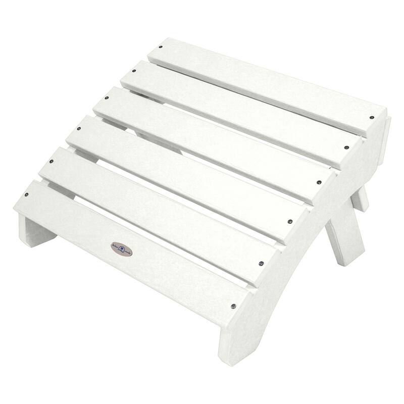 BAHIA VERDE OUTDOORS Folding Adirondack Ottoman - Coconut White