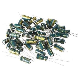 Shop Aluminum Radial Electrolytic Capacitor Low Esr Green 100uf 16v 5x11mm 60pcs 100uf 16v 5x11 60pcs On Sale Overstock 26400259