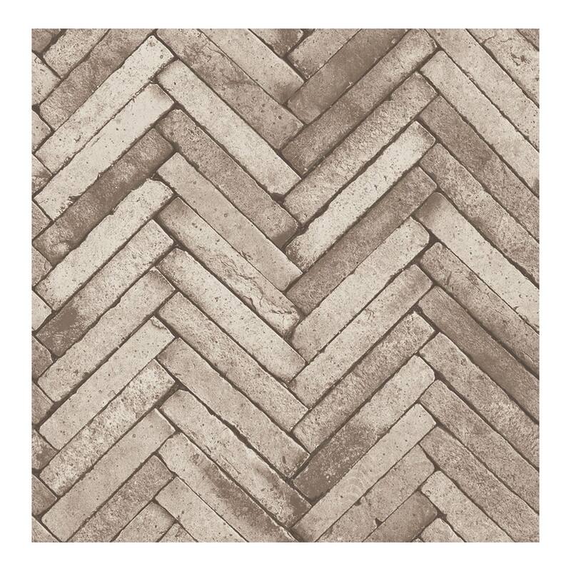 Fine Decor Ryon Taupe Diagonal Slate Wallpaper - 20.5 x 396 x 0.025