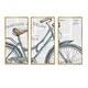 preview thumbnail 12 of 10, Designart 'Paris France Bicycles III' Traditional Framed Art Prints Set of 3 - 4 Colors of Frames
