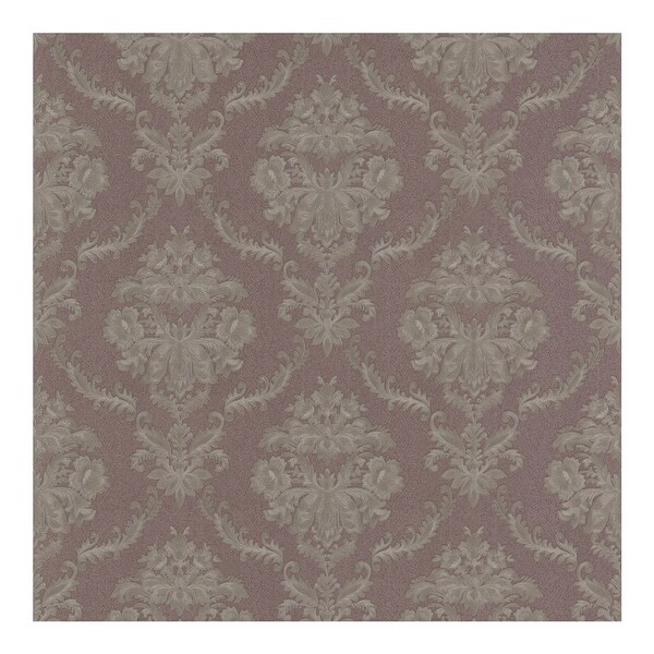 Westminster Mauve Damask Wallpaper - 20.5in x 396in x 0.025in. Opens flyout.