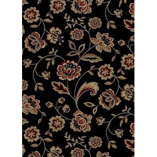 Traditional Floral Claret Area Rug - Bed Bath & Beyond - 10543442