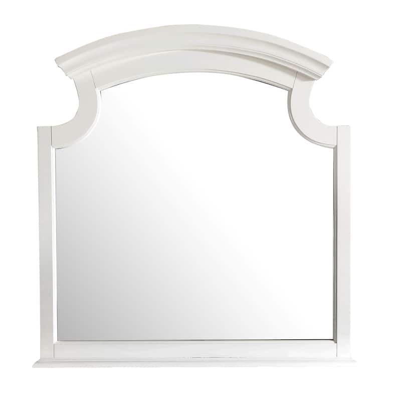 Wooden Arch Framed Dresser Wall Mirror - 44" - White