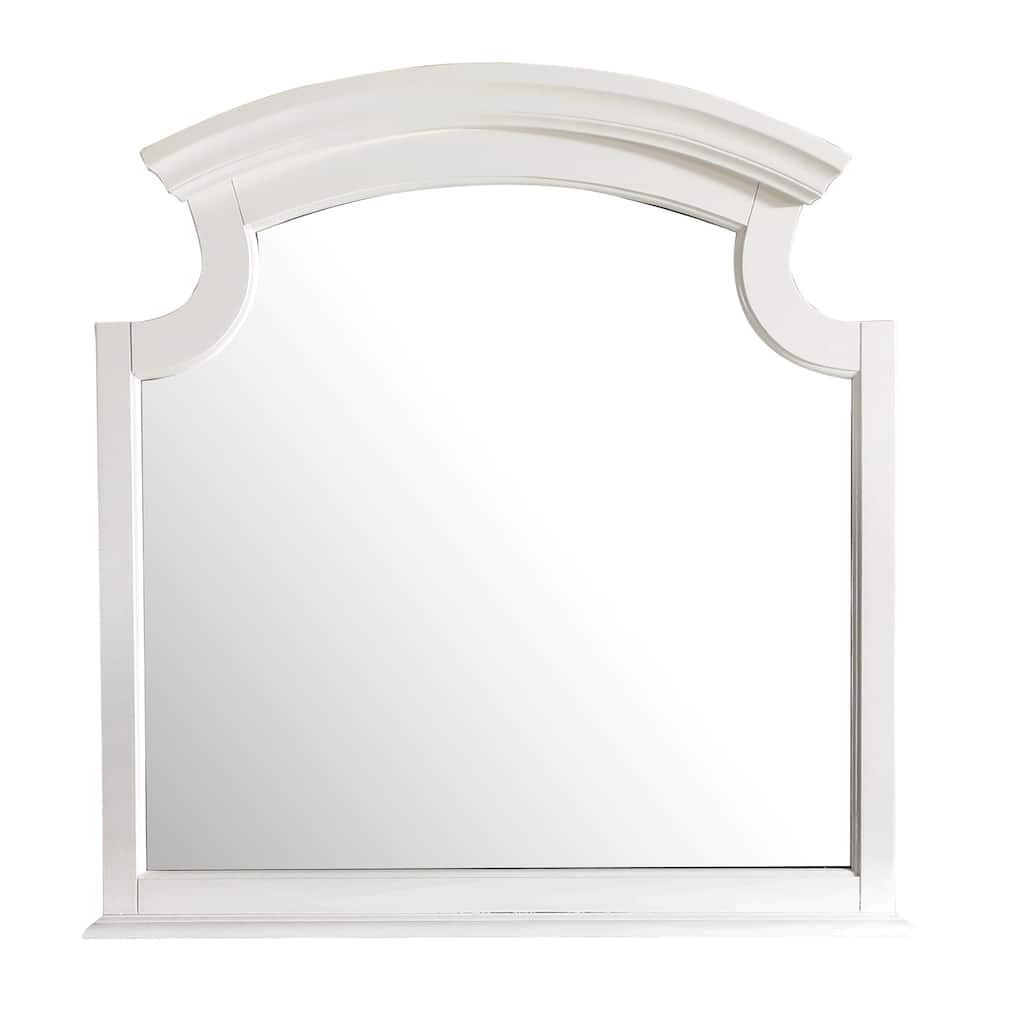 Wooden Arch Framed Dresser Wall Mirror - 44" - White