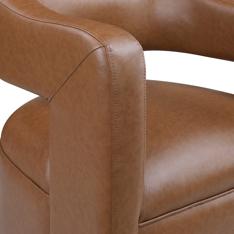 Lou Faux Leather Swivel Chair