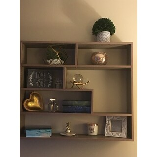 Danya B. Large Weathered Oak Rectangular Shelf Unit