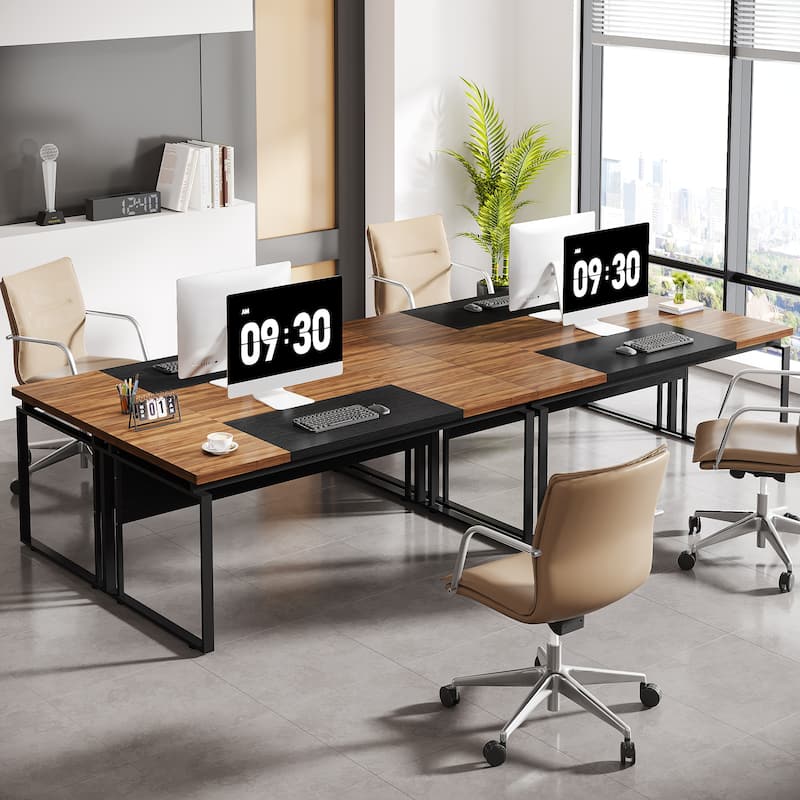 63 Inch Computer Desk Home Office Desk for Workstation (Only Table) - Walnut