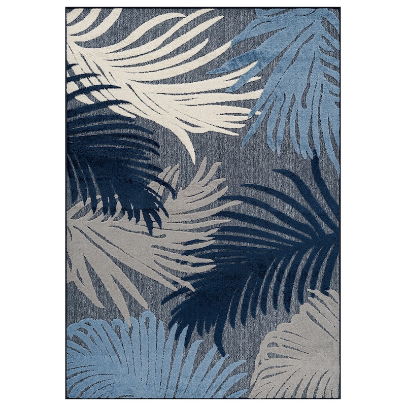 World Rug Gallery Tropical Floral Indoor/Outdoor Area Rug