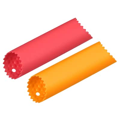 Silicone Garlic Peeler Tube Non Slip for Useful Kitchen Tool, Orange/Red
