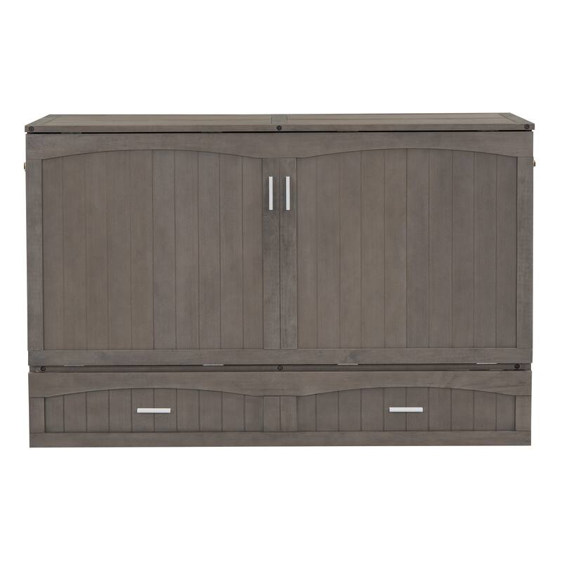 Queen Size Murphy Bed with Built-In Charging Station