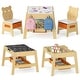 preview thumbnail 11 of 18, Costway 5-in-1 Kids' Table & Chair Set with Chalkboard, Whiteboard, 3 - See Details